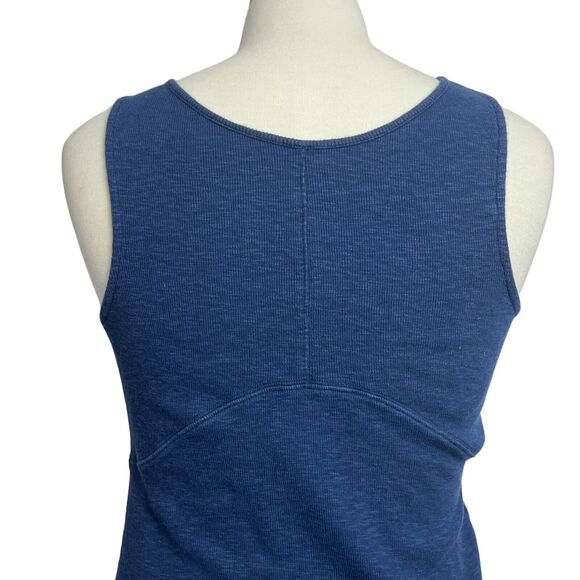 Free People ‘Emmy Lou’ Blue Ribbed Lace Up Tank Top Large - Picture 9 of 14